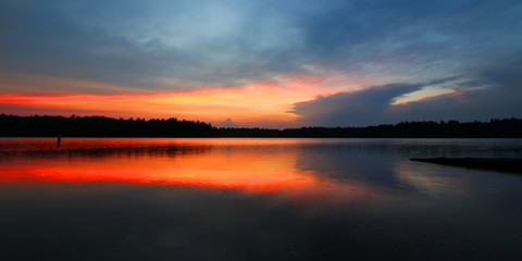 Fototapeta na wymiar Northwoods Wisconsin Sunset