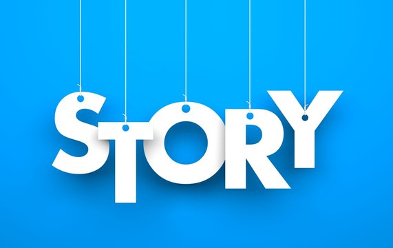 Story. Text on the strings