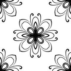 Damask Vector Classic Pattern. Seamless Vintage Background