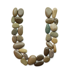 path alphabet of ocean stones