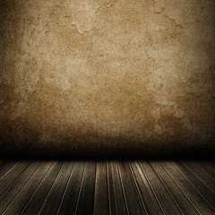Texture of grunge interior with wooden