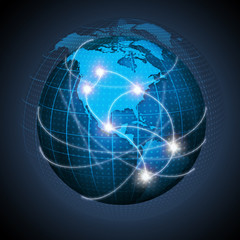North American And South America Connected On Globe
