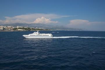 Catamaran on Adriatic sea.