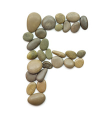 path alphabet of ocean stones