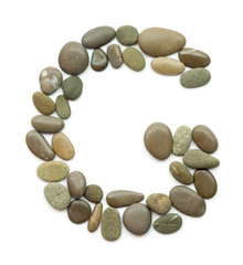 path alphabet of ocean stones