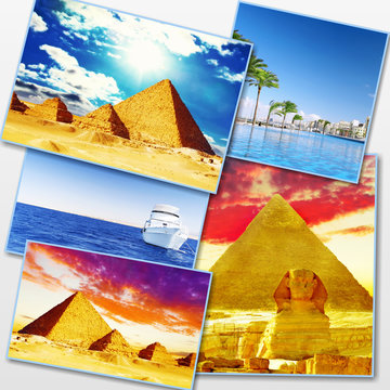 Collage of beautiful Egypt . Africa.