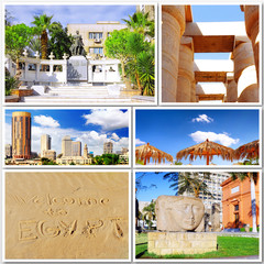 Collage of beautiful Egypt . Africa.