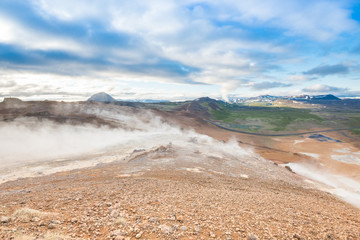 View from the top of the Namafjall, Iceland