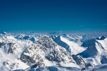 Fototapeta na wymiar Ski resort of Neustift Stubai glacier Austria
