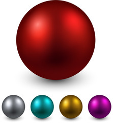 Set of color balls.