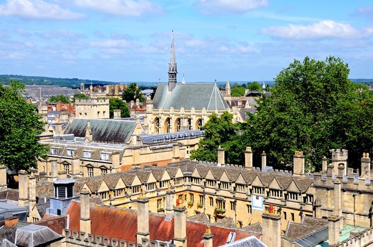 Elevated view of Brasenose College, Oxford.