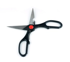 Large dressmaking or tailoring scissors, isolated - big scissors