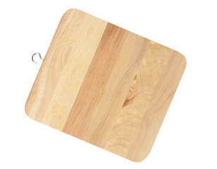 Wood Chopping board. Isolated on white background.