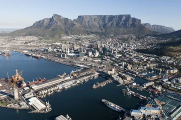Fotobehang Zuid-Afrika Kaapstad - Luchtfoto