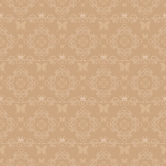 Seamless damask decorative wallpaper