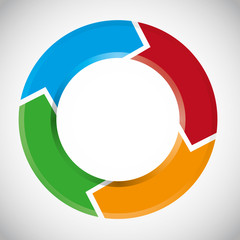 Vector colorful circular arrow chart