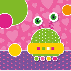 cute robot greeting card