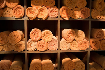 Sunny folded towels