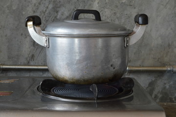 Old cooking pot