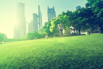 park in  lujiazui financial center, Shanghai, China