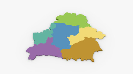 Карта областей Беларуси