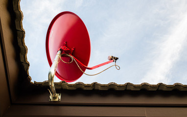 Satellite red on roof