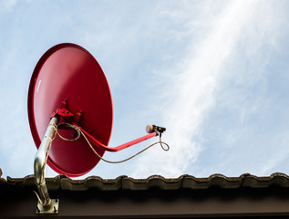 Satellite red on roof