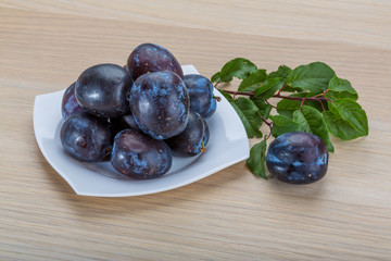 Fresh plums