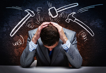 Tired businessman