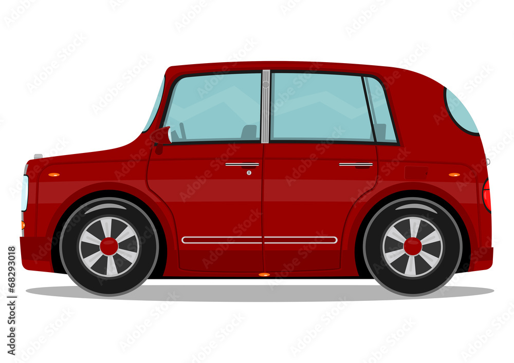 Canvas Prints Funny red car. Vector illustration