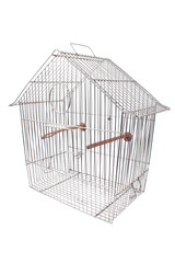 Fototapeta premium Empty bird cage isolated on white