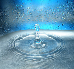 Water drop and splash