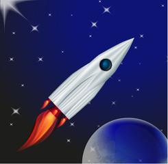 Rocket in interstellar space