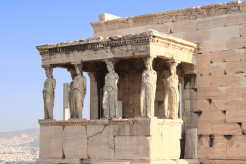 Obraz premium Porch of Caryatides in Erechtheum from Athenian Acropolis, Greec