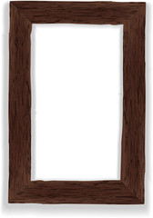 Old wooden frame. Vector illustration.