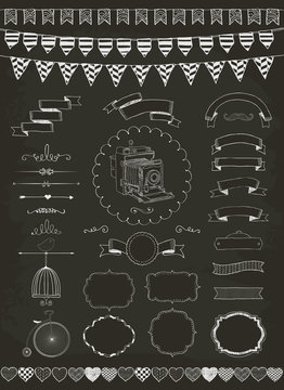 Vector Collection of  Banners, Ribbons and Frames