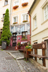 Pub in old street in Bratislava