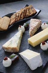 cheese selection platter board