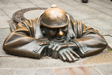 Čumil - traditional statue in Bratislava