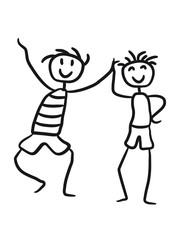 Lustige Händeschlag Freunde Team