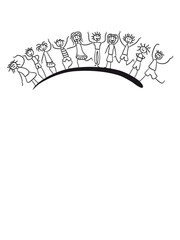 10 Lustige Kinder Freunde Team