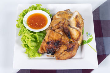 Grilled BBQ Chicken with thai herbs