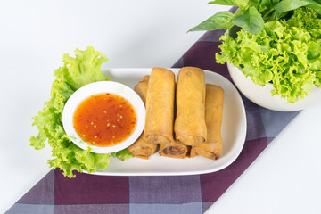 Fried Vegetable egg roll, spring roll