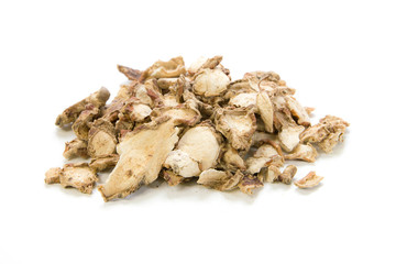 Sand Ginger, Aromatic Ginger on white background