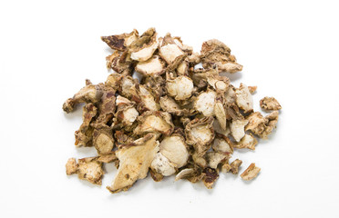 Sand Ginger, Aromatic Ginger on white background