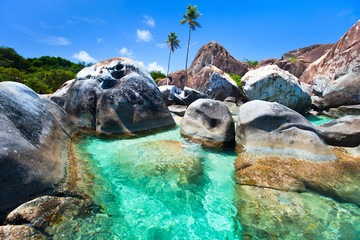Beautiful tropical coast at Caribbean