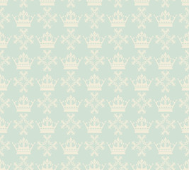 Seamless damask decorative wallpaper