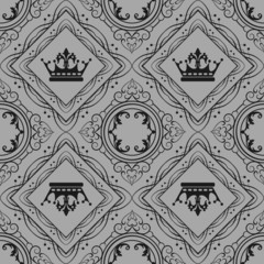 Seamless damask decorative wallpaper