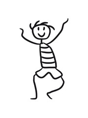 Glücklicher tanzender kleiner Junge