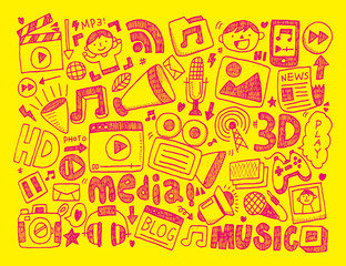 doodle media background